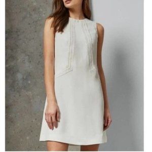 Ted Baker Tunic Knee-Length Dress - White Lace - Size 2 (Small)
